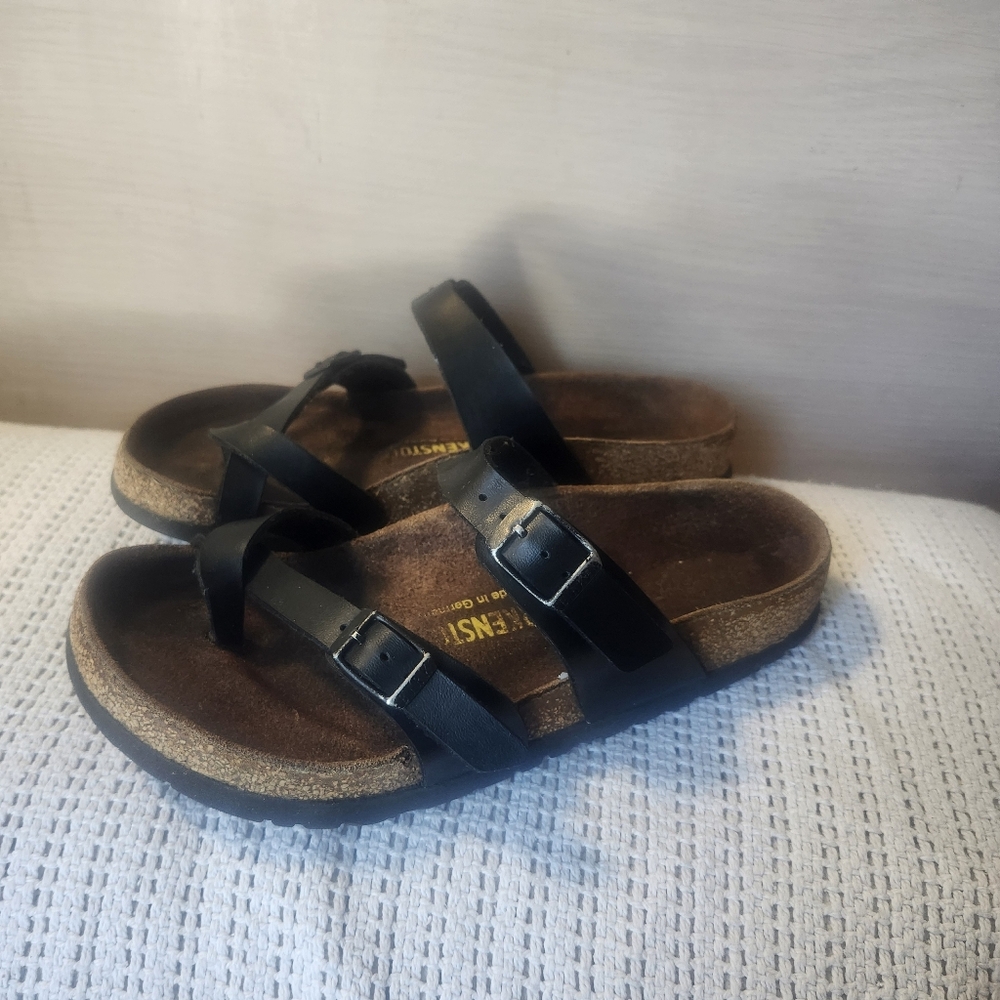 Birkenstock Black Leather Sandals